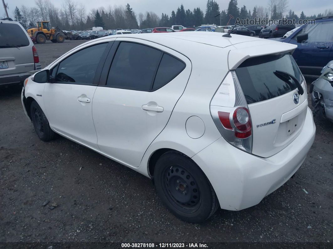 2014 Toyota Prius C Two White vin: JTDKDTB30E1082674