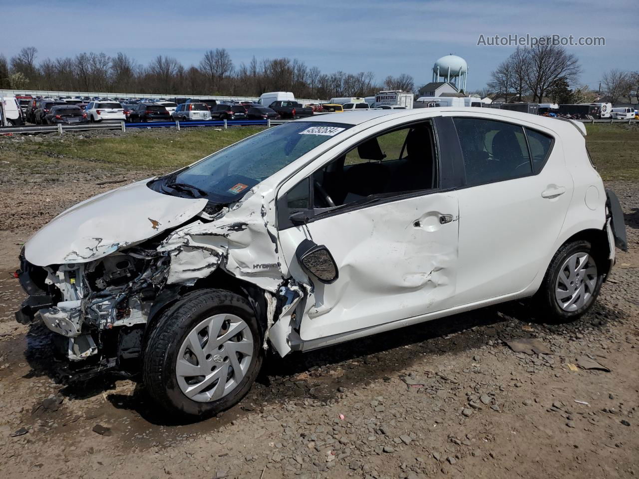 2012 Toyota Prius C  White vin: JTDKDTB31C1514301