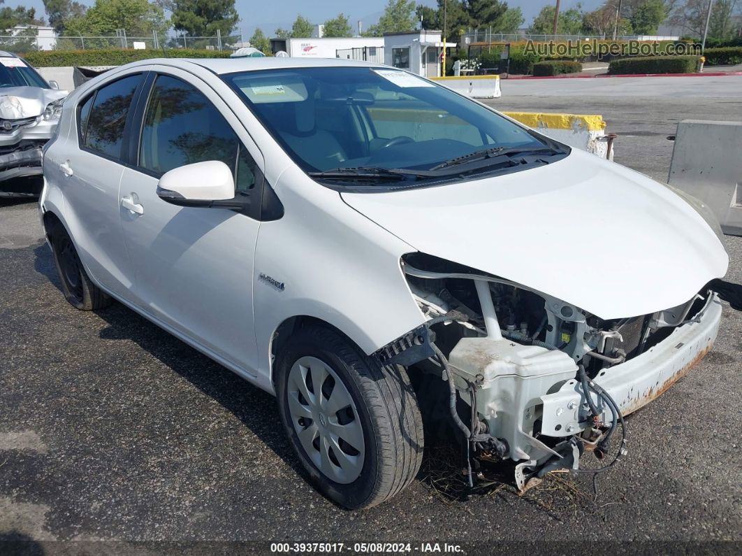 2014 Toyota Prius C One White vin: JTDKDTB31E1078309