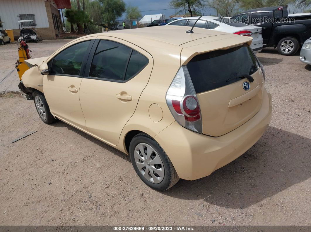 2014 Toyota Prius C One Yellow vin: JTDKDTB31E1084210