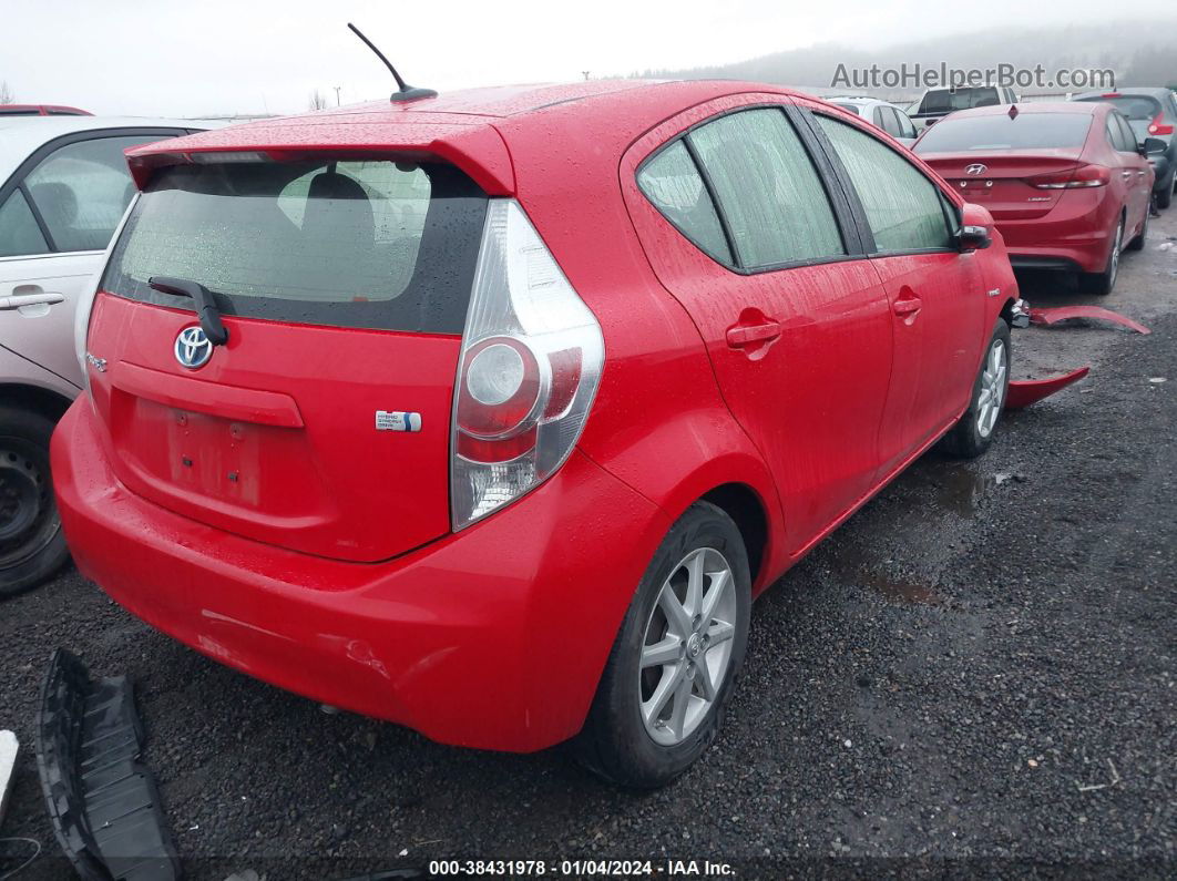 2014 Toyota Prius C Four Red vin: JTDKDTB32E1075256