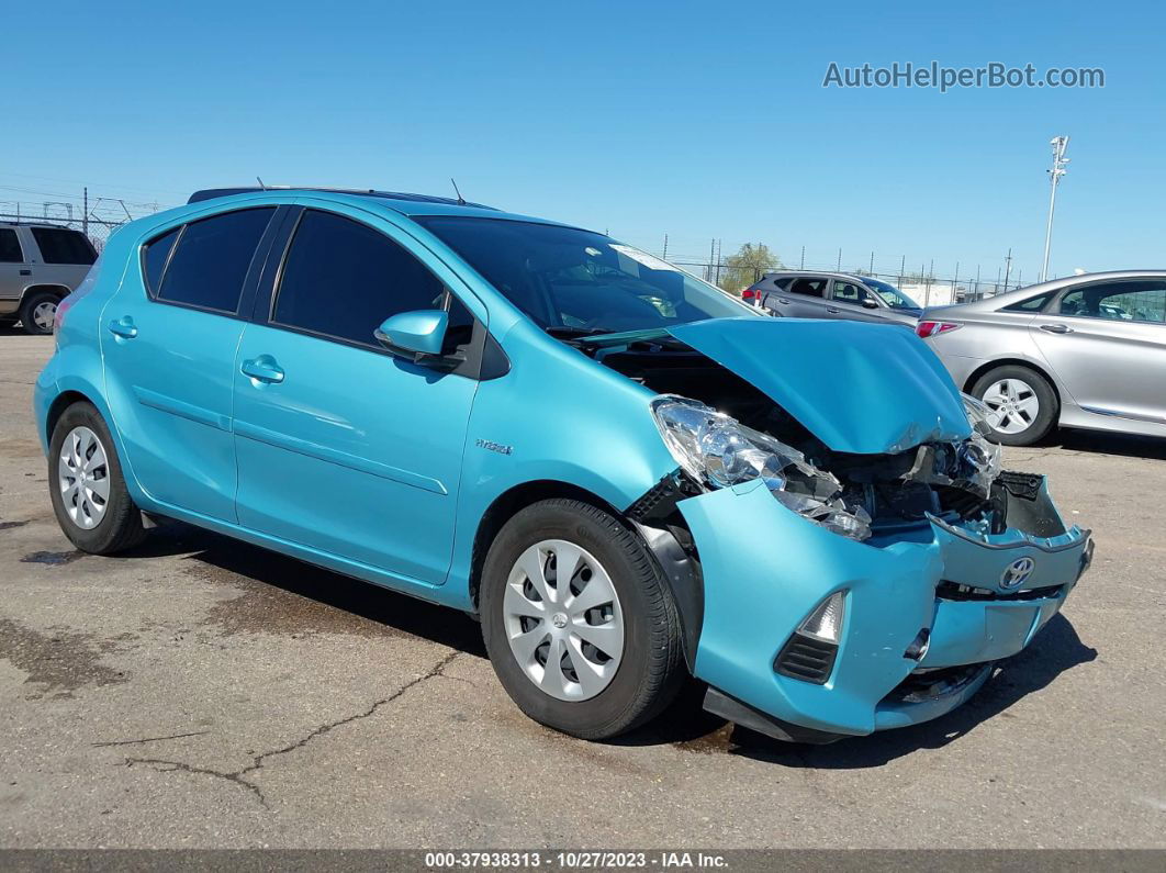 2014 Toyota Prius C One/three/two/four Light Blue vin: JTDKDTB32E1081655