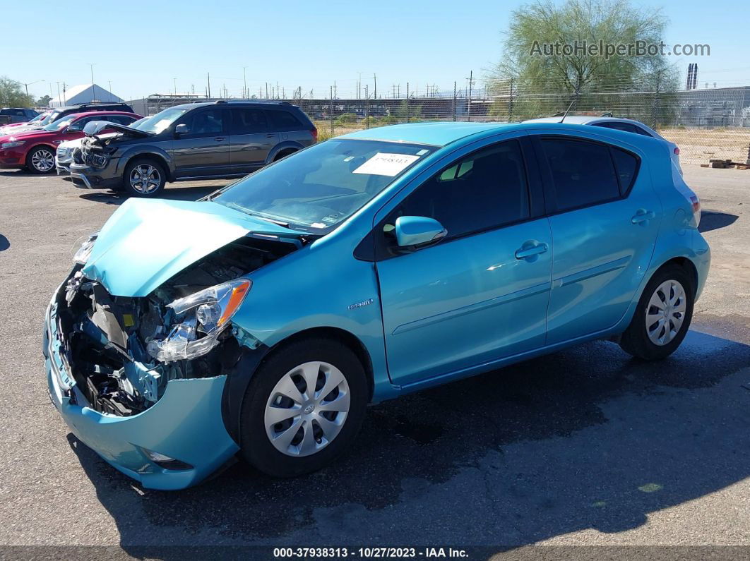 2014 Toyota Prius C One/three/two/four Light Blue vin: JTDKDTB32E1081655