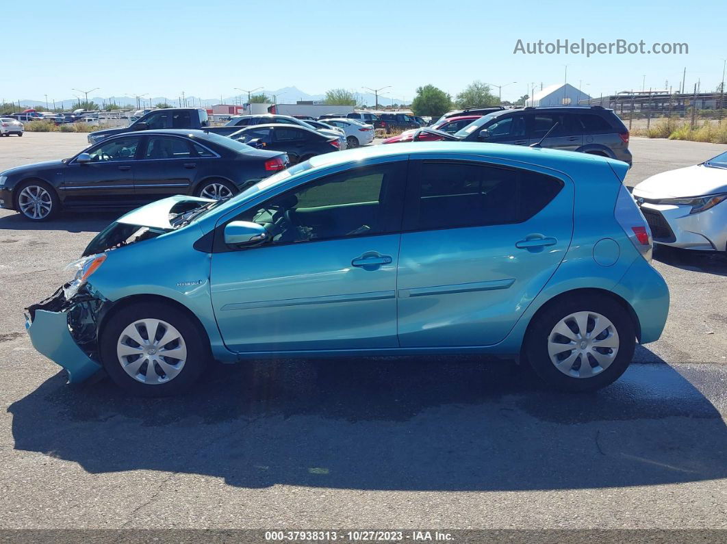 2014 Toyota Prius C One/three/two/four Light Blue vin: JTDKDTB32E1081655