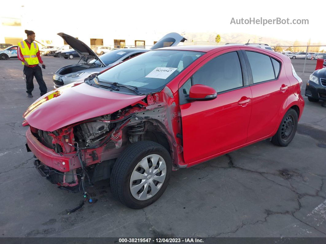 2014 Toyota Prius C One Red vin: JTDKDTB32E1083356