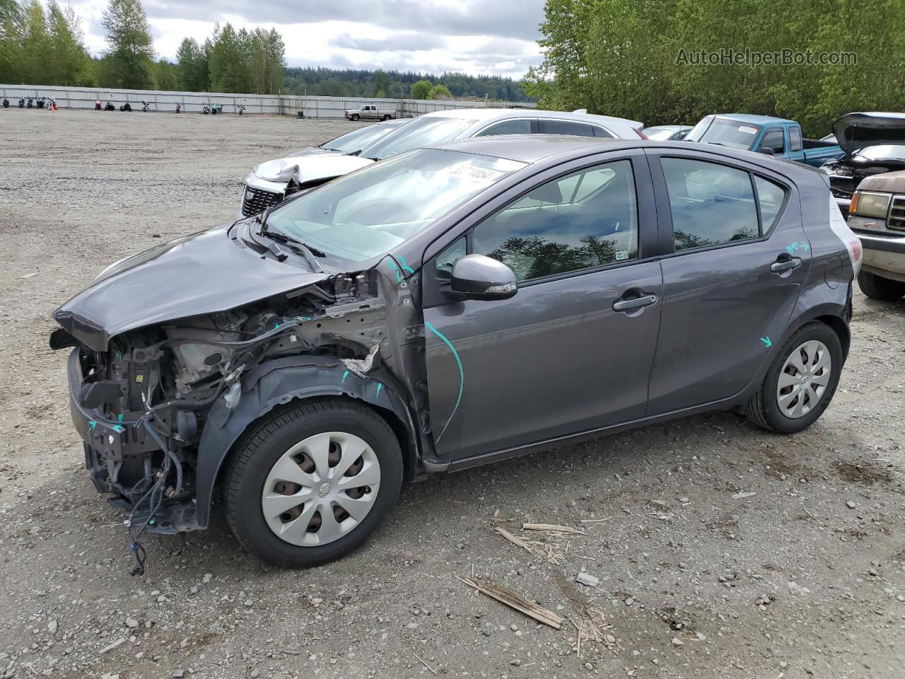 2012 Toyota Prius C  Gray vin: JTDKDTB33C1507334