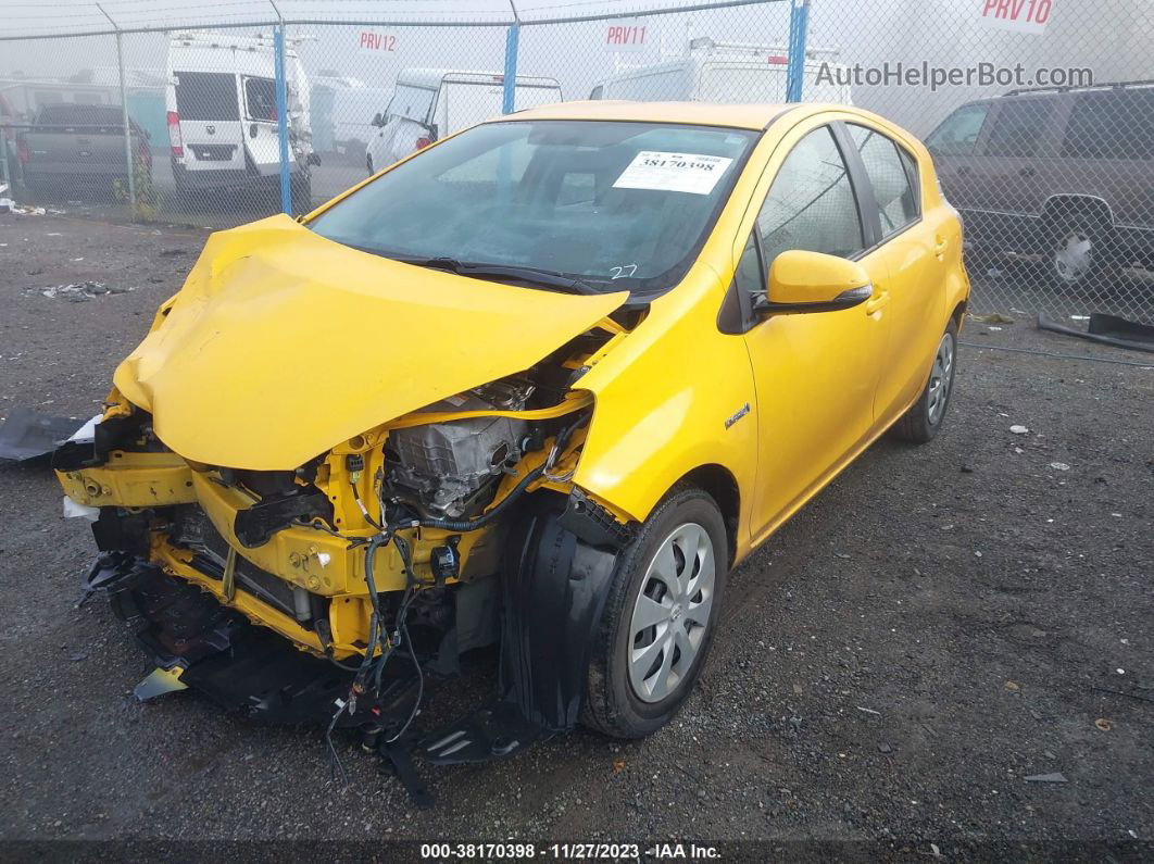 2014 Toyota Prius C One Yellow vin: JTDKDTB33E1064959