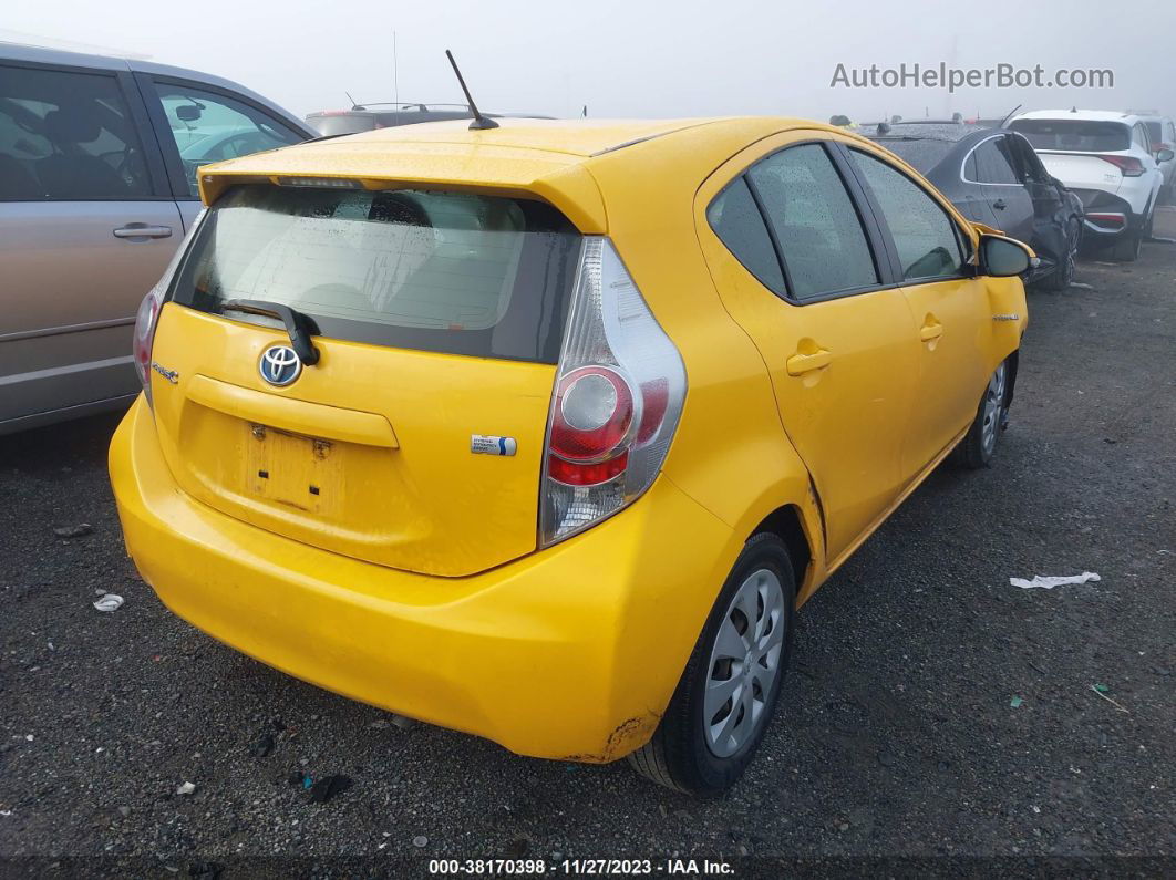 2014 Toyota Prius C One Yellow vin: JTDKDTB33E1064959