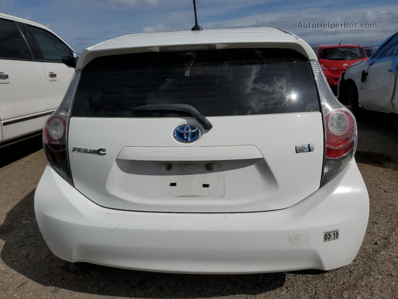 2012 Toyota Prius C  White vin: JTDKDTB34C1005836