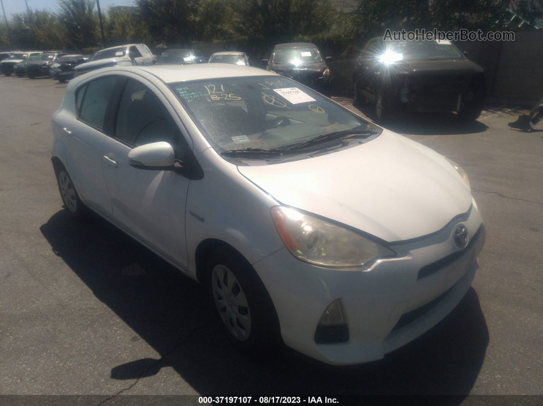 2014 Toyota Prius C One/three/two/four White vin: JTDKDTB34E1060760