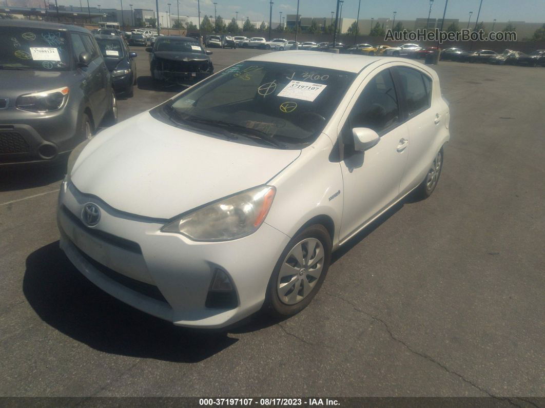 2014 Toyota Prius C One/three/two/four White vin: JTDKDTB34E1060760