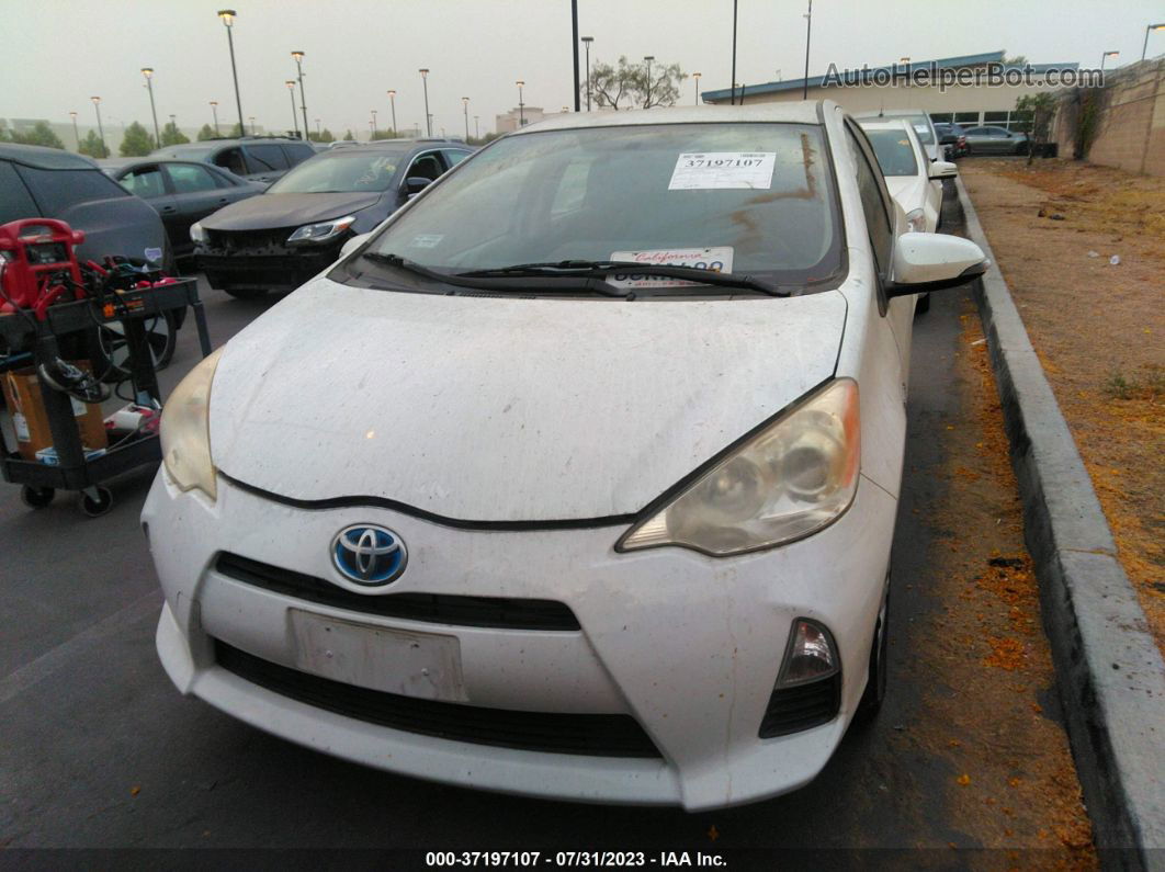 2014 Toyota Prius C One/three/two/four White vin: JTDKDTB34E1060760