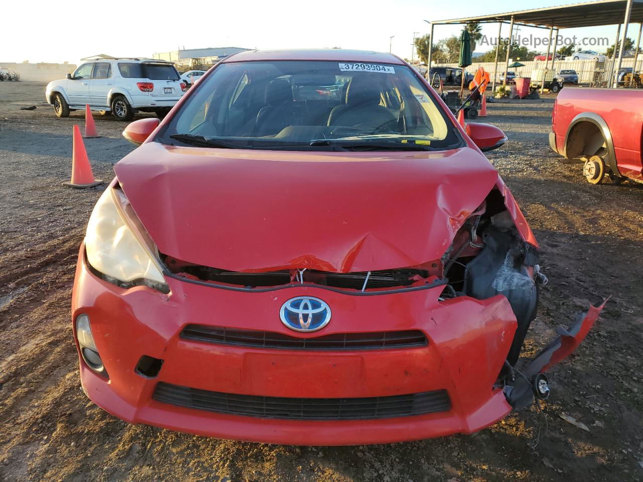 2012 Toyota Prius C  Red vin: JTDKDTB35C1025156