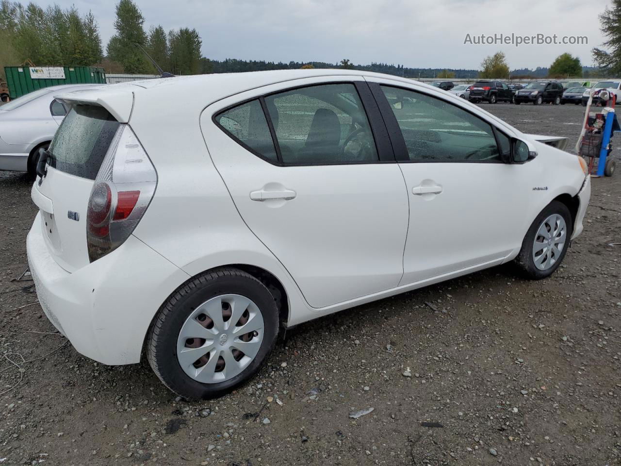 2013 Toyota Prius C  White vin: JTDKDTB35D1549215