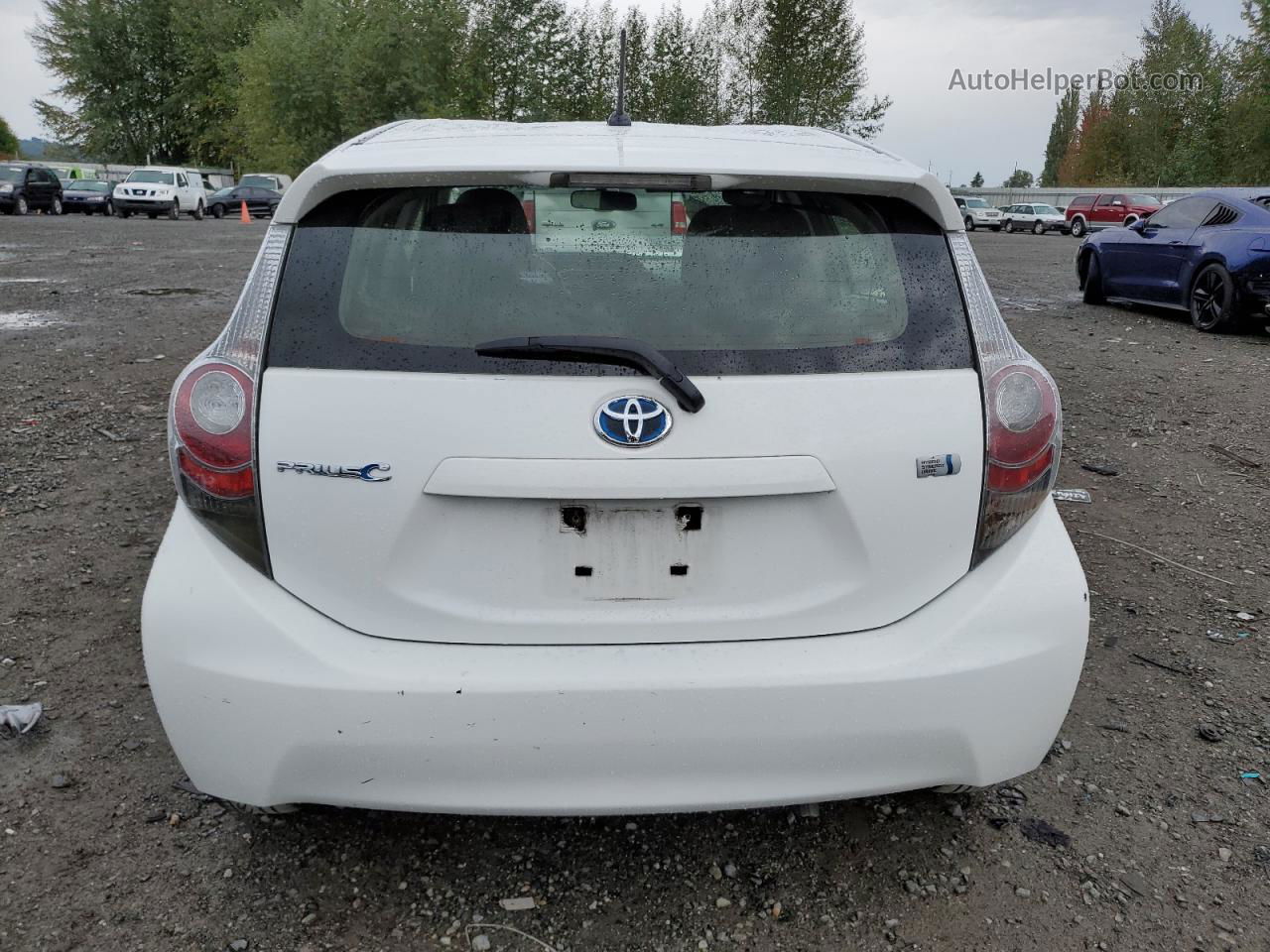 2013 Toyota Prius C  White vin: JTDKDTB35D1549215