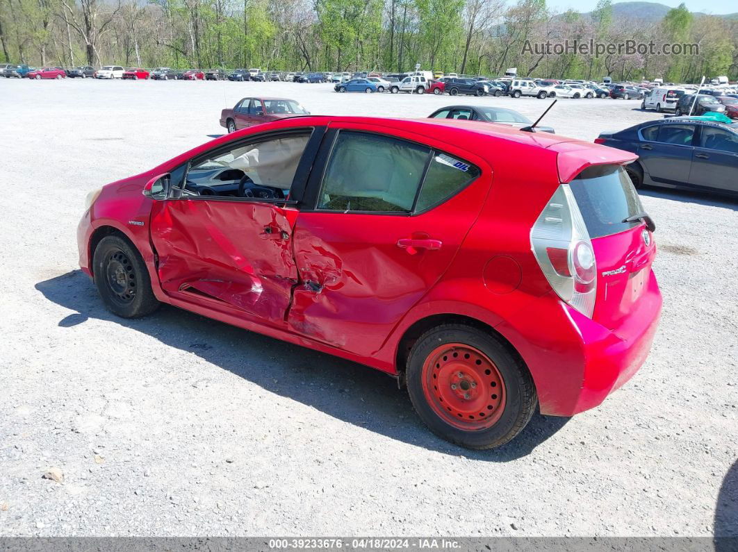 2014 Toyota Prius C One Red vin: JTDKDTB35E1059522