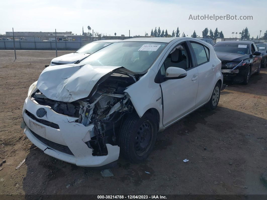 2014 Toyota Prius C One White vin: JTDKDTB35E1069998