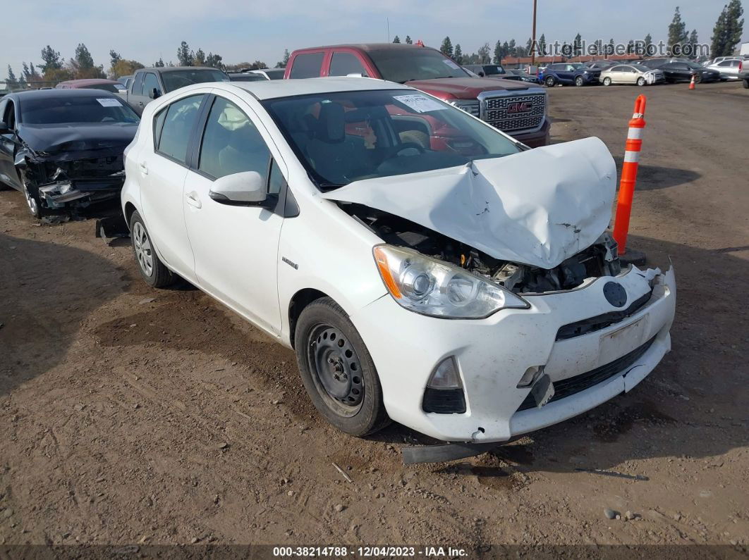 2014 Toyota Prius C One White vin: JTDKDTB35E1069998