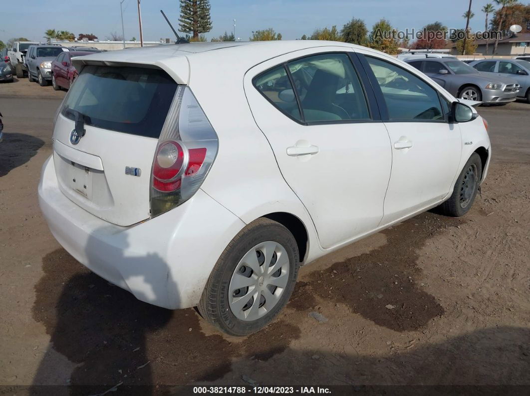 2014 Toyota Prius C One White vin: JTDKDTB35E1069998