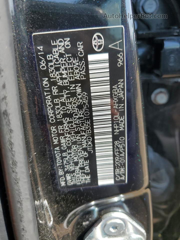 2014 Toyota Prius C  Black vin: JTDKDTB35E1075459