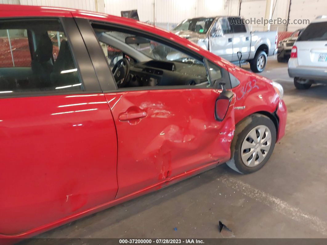 2014 Toyota Prius C One/three/two/four Red vin: JTDKDTB35E1080886