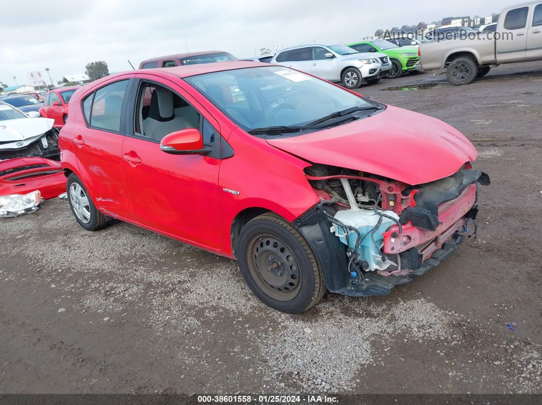 2014 Toyota Prius C One Red vin: JTDKDTB35E1572060