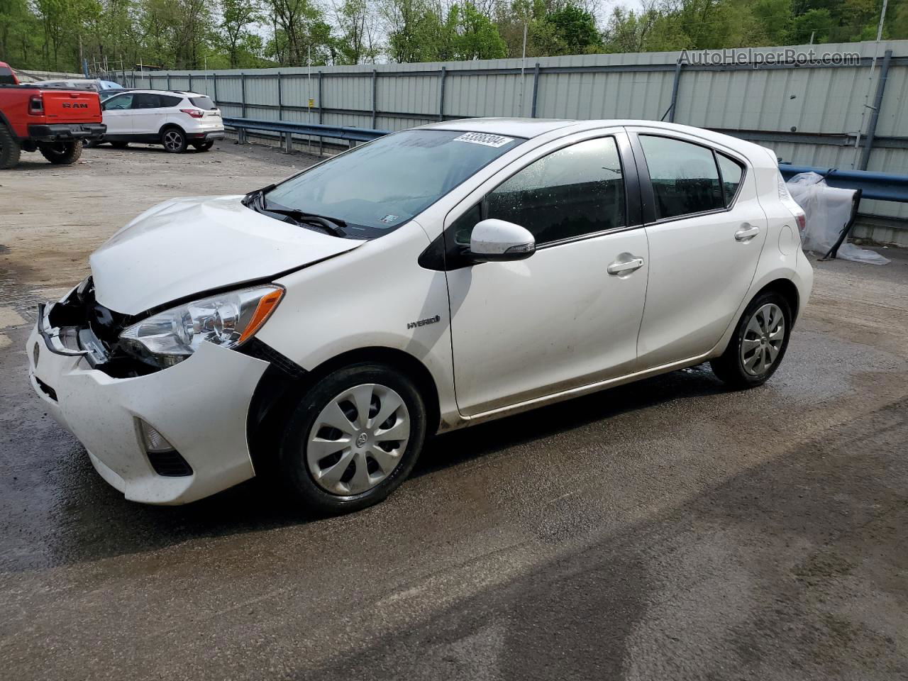 2012 Toyota Prius C  White vin: JTDKDTB36C1500491