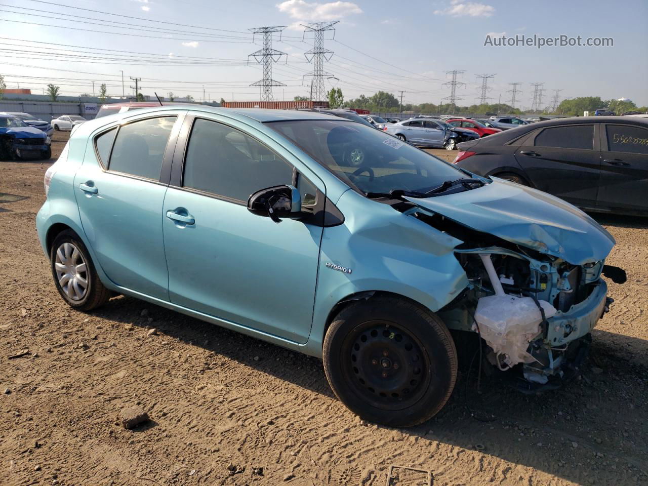 2014 Toyota Prius C  Синий vin: JTDKDTB36E1074904