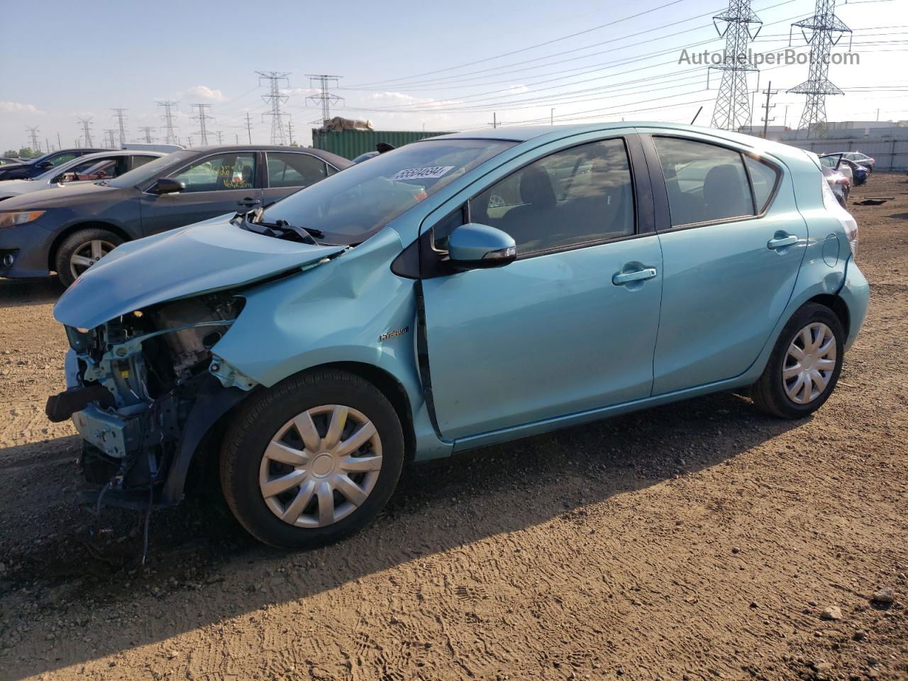 2014 Toyota Prius C  Blue vin: JTDKDTB36E1074904