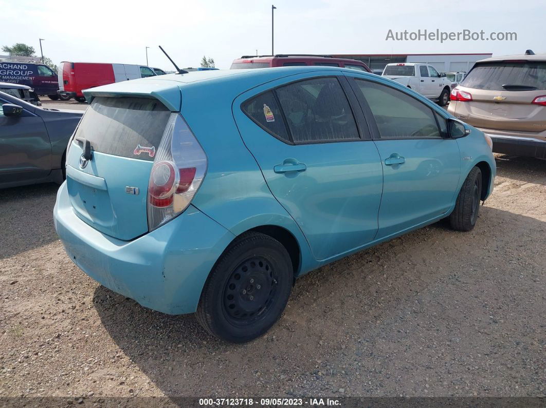 2014 Toyota Prius C One/three/two/four Бирюзовый vin: JTDKDTB36E1083151