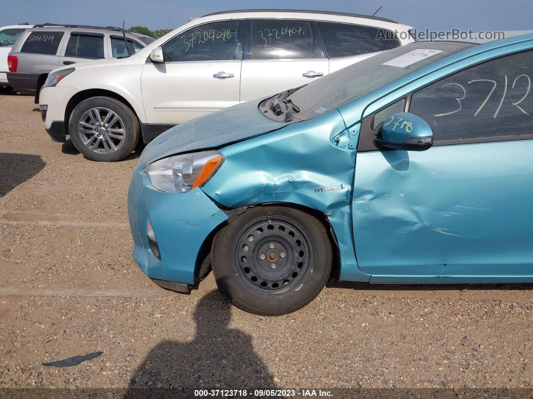 2014 Toyota Prius C One/three/two/four Teal vin: JTDKDTB36E1083151