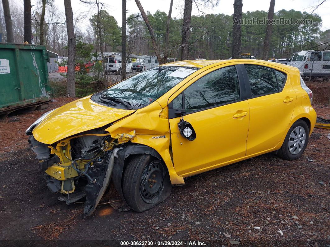 2014 Toyota Prius C Two Yellow vin: JTDKDTB36E1083201