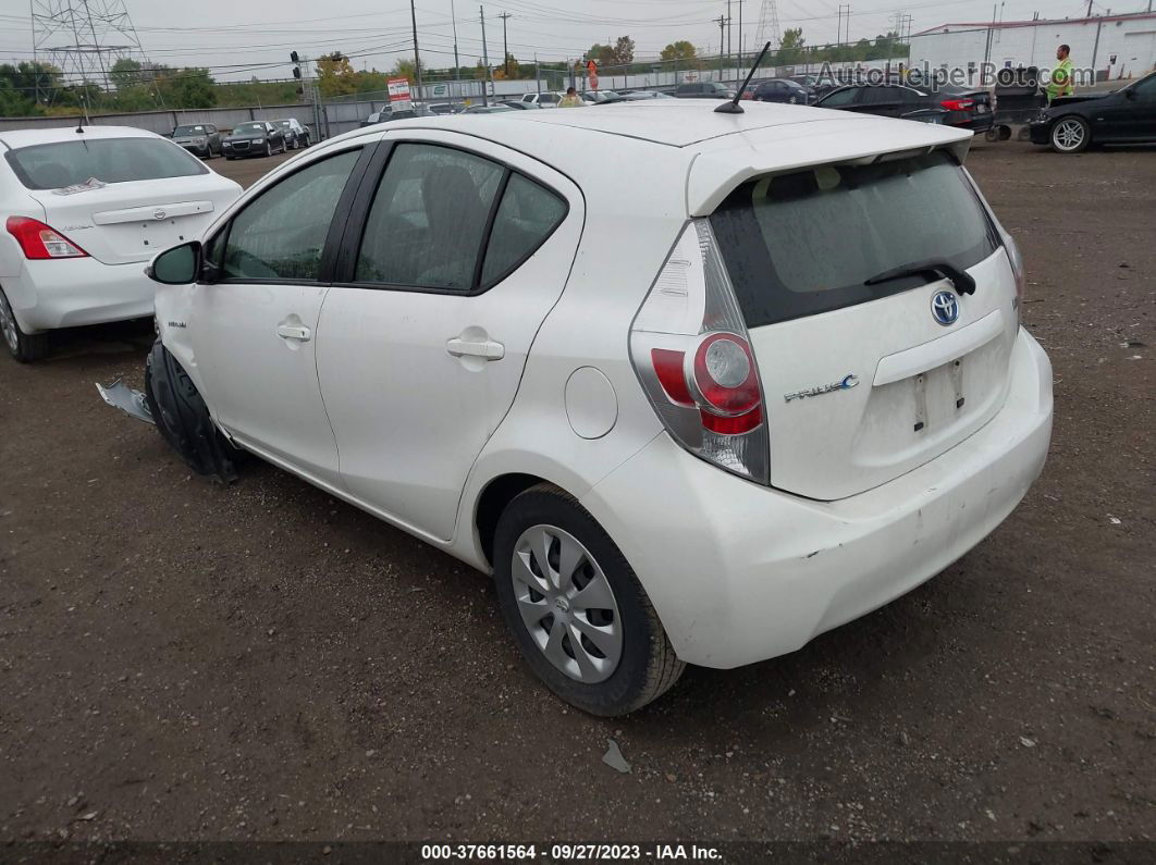 2014 Toyota Prius C One/three/two/four White vin: JTDKDTB36E1573105