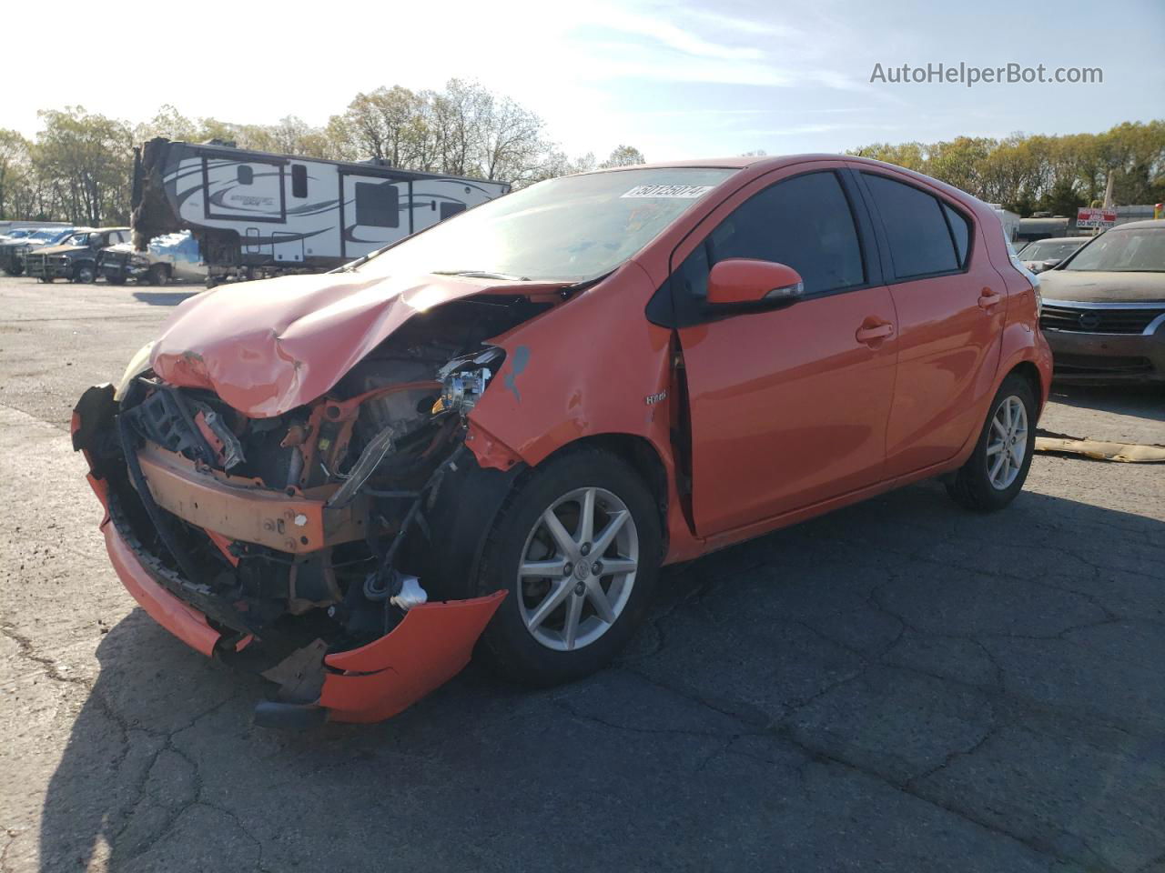 2012 Toyota Prius C  Orange vin: JTDKDTB37C1029631