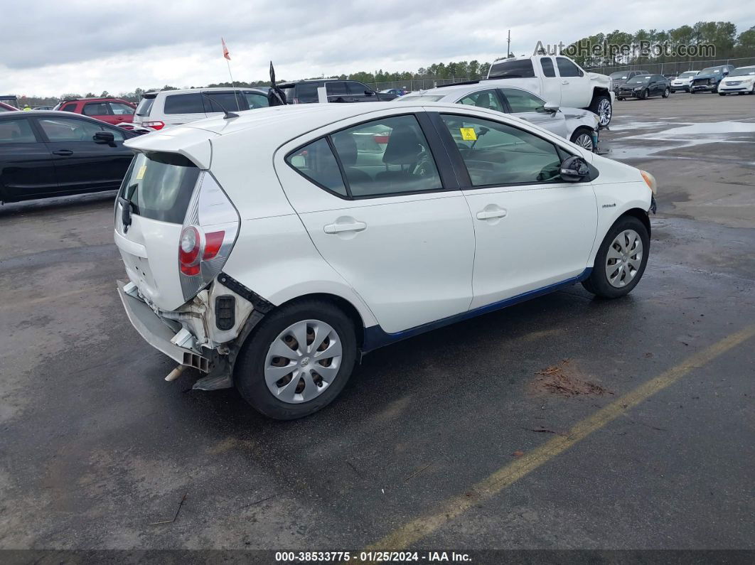 2014 Toyota Prius C Two White vin: JTDKDTB37E1064771