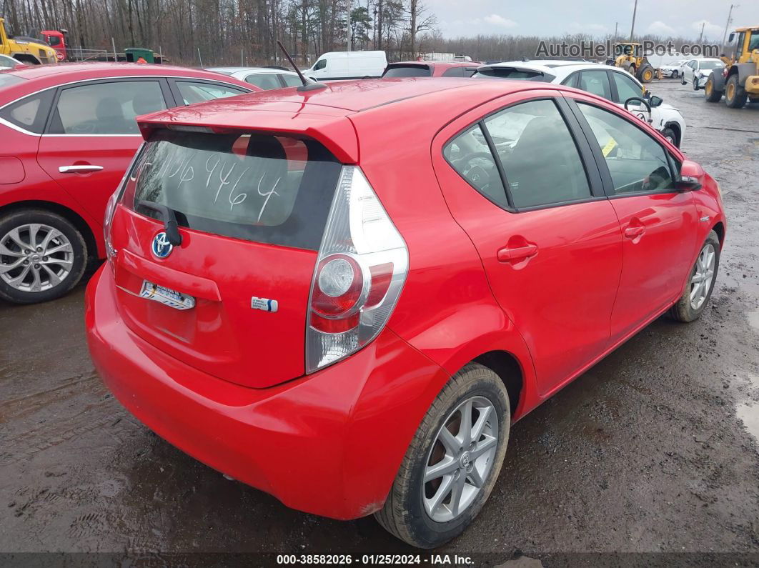 2014 Toyota Prius C Three Red vin: JTDKDTB37E1068206