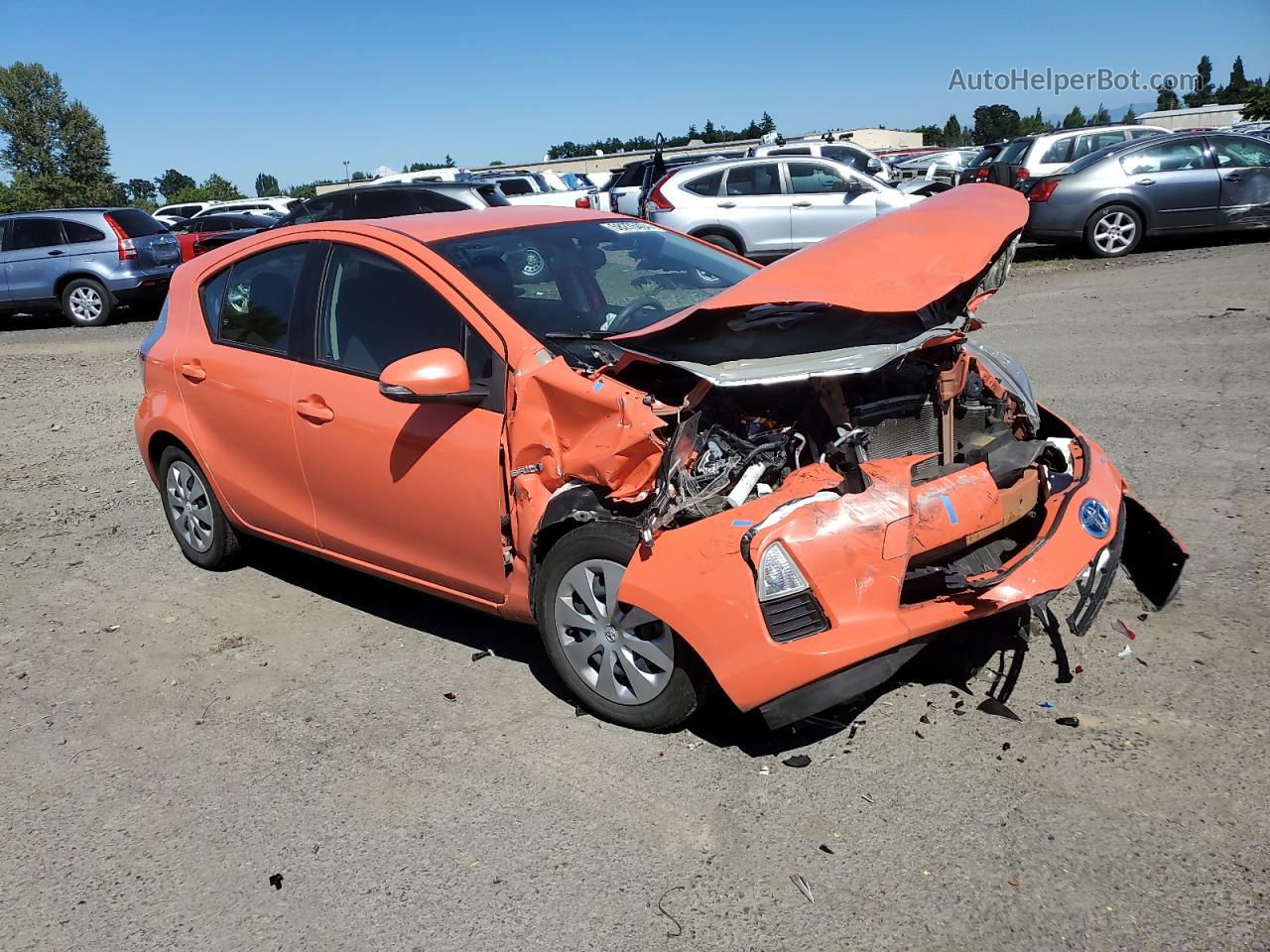 2014 Toyota Prius C  Orange vin: JTDKDTB37E1073146