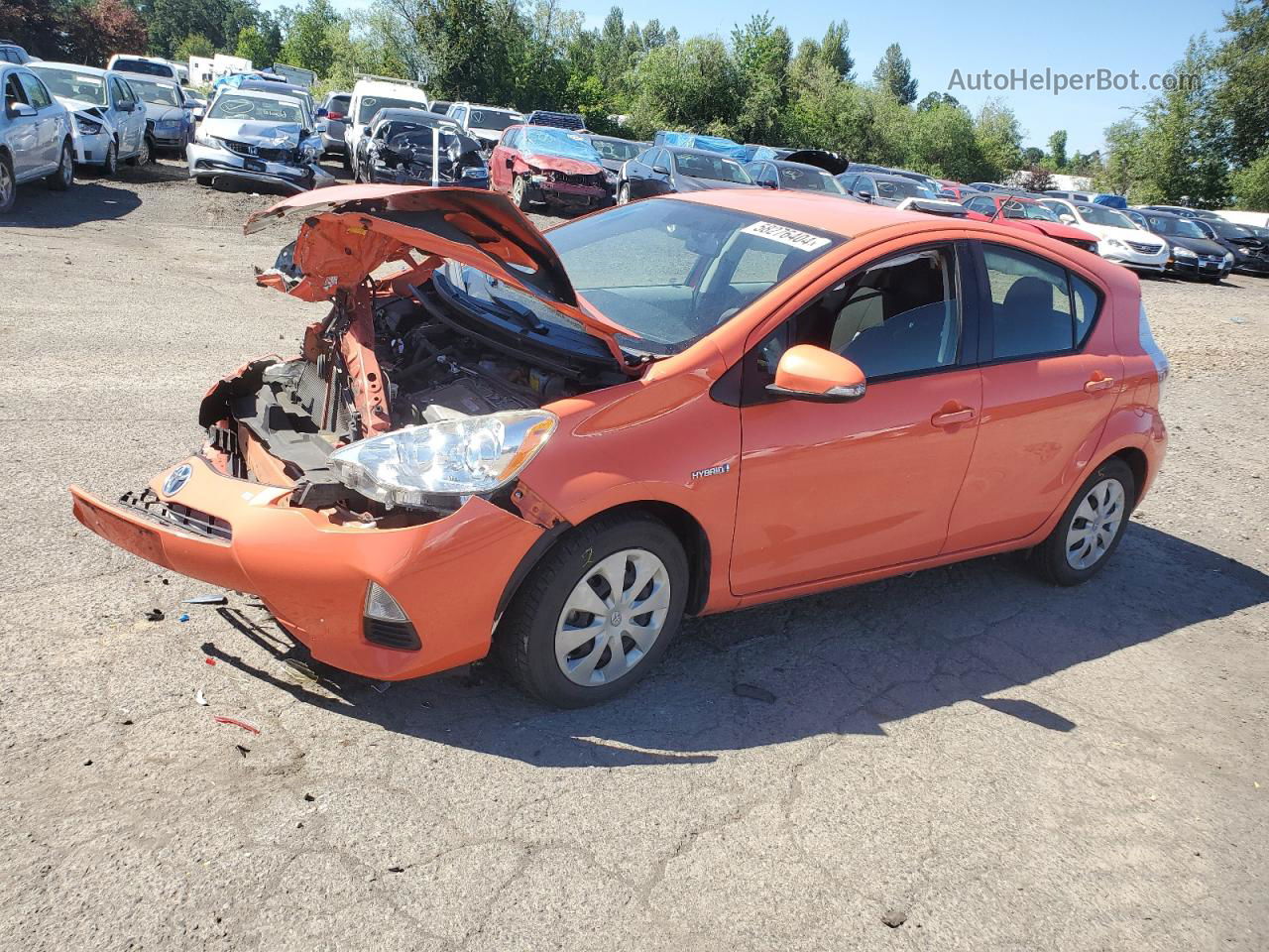 2014 Toyota Prius C  Orange vin: JTDKDTB37E1073146