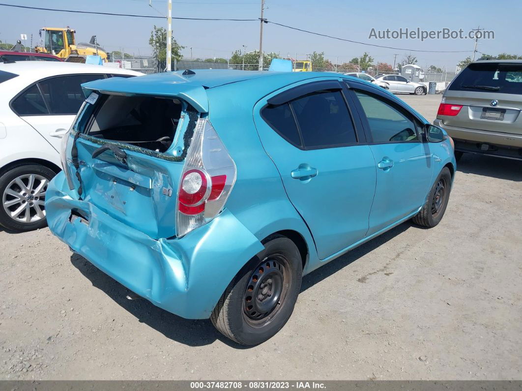 2014 Toyota Prius C One/three/two/four Light Blue vin: JTDKDTB37E1077519