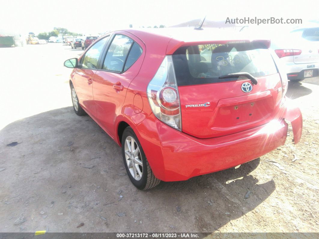 2014 Toyota Prius C One/three/two/four Red vin: JTDKDTB37E1079643