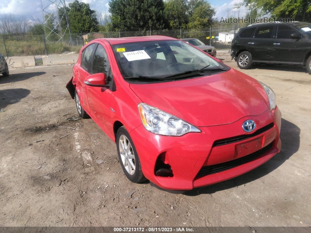 2014 Toyota Prius C One/three/two/four Red vin: JTDKDTB37E1079643