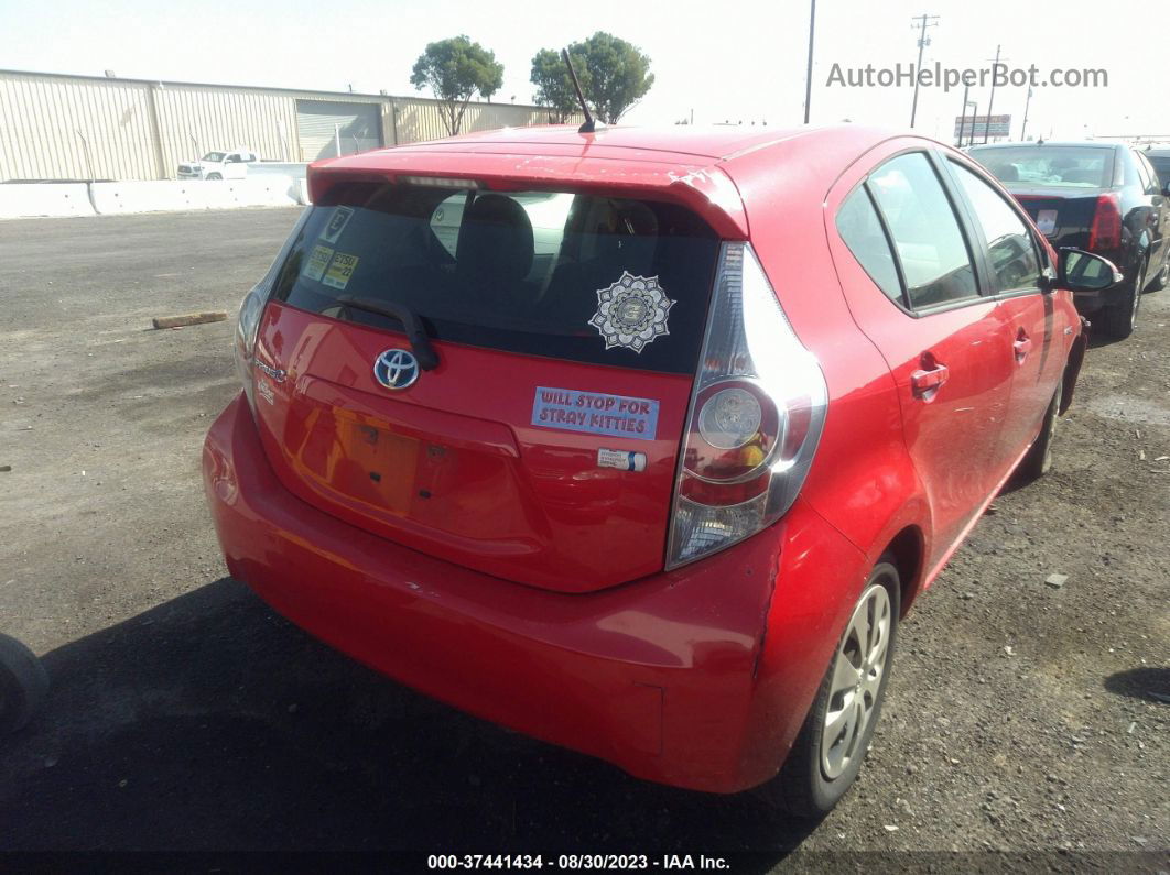 2014 Toyota Prius C One/three/two/four Red vin: JTDKDTB39E1074136