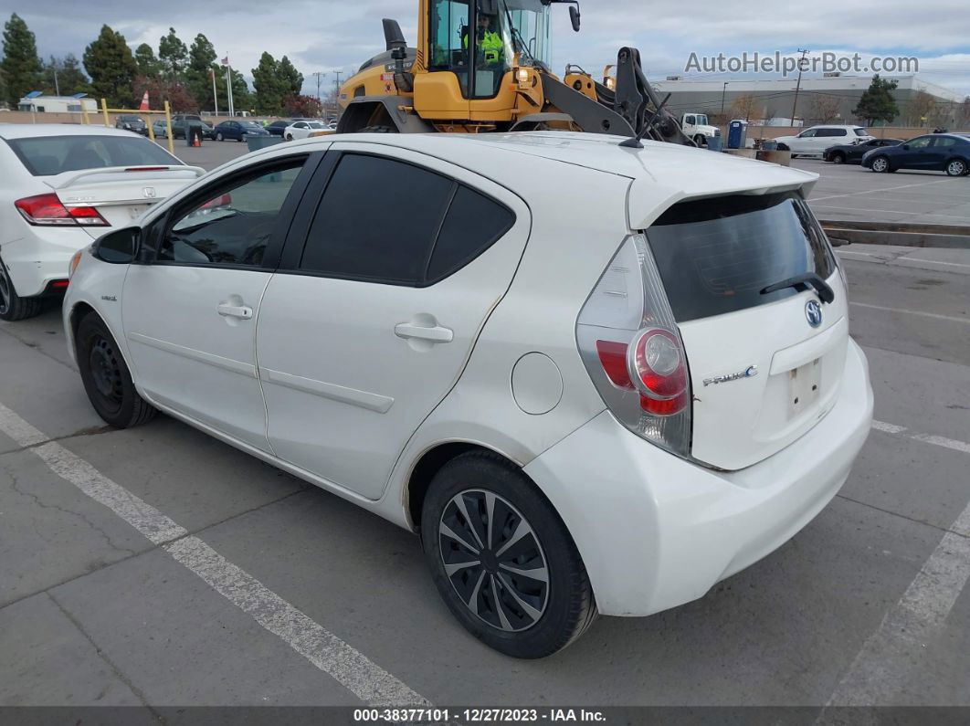 2014 Toyota Prius C One White vin: JTDKDTB39E1560803