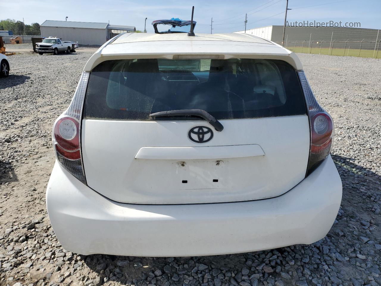 2012 Toyota Prius C  White vin: JTDKDTB3XC1523756