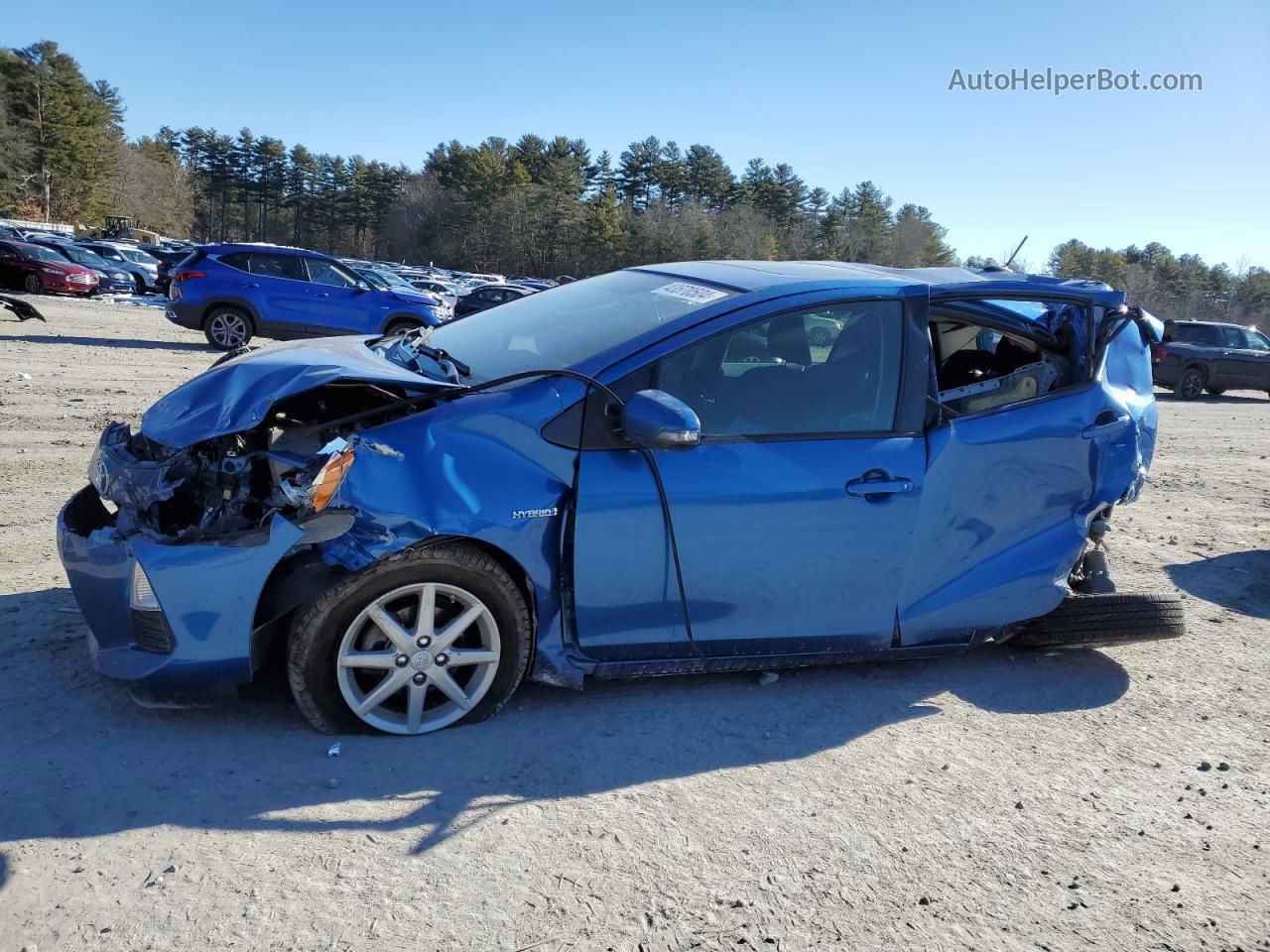 2014 Toyota Prius C  Синий vin: JTDKDTB3XE1077434