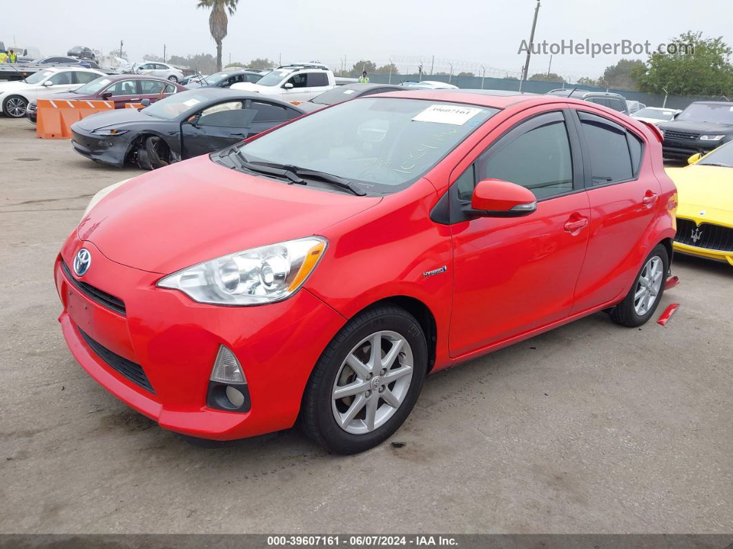 2014 Toyota Prius C Four Red vin: JTDKDTB3XE1084996