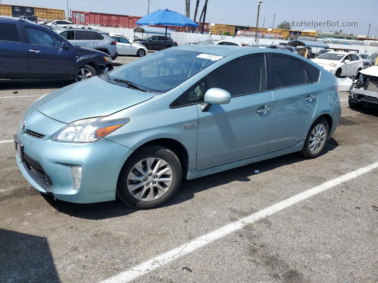 2012 Toyota Prius Plug-in  Turquoise vin: JTDKN3DP0C3030248