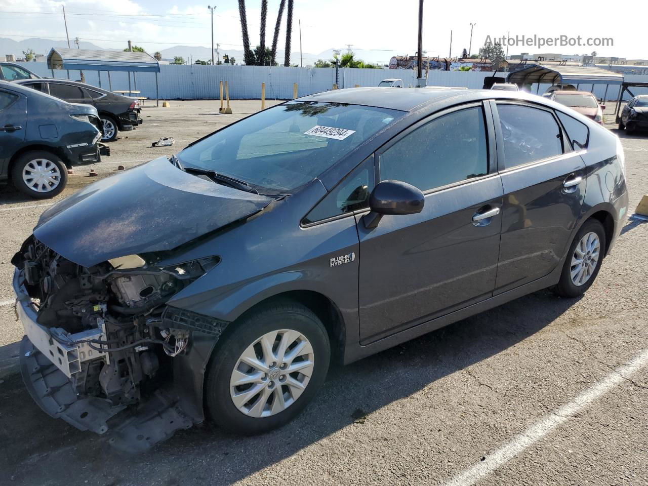 2012 Toyota Prius Plug-in  Gray vin: JTDKN3DP1C3027911