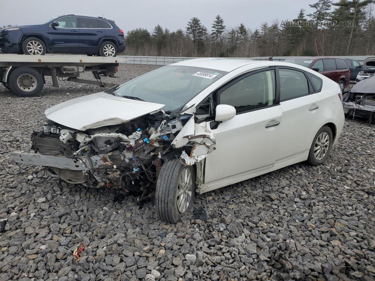 2012 Toyota Prius Plug-in  Белый vin: JTDKN3DP2C3026105