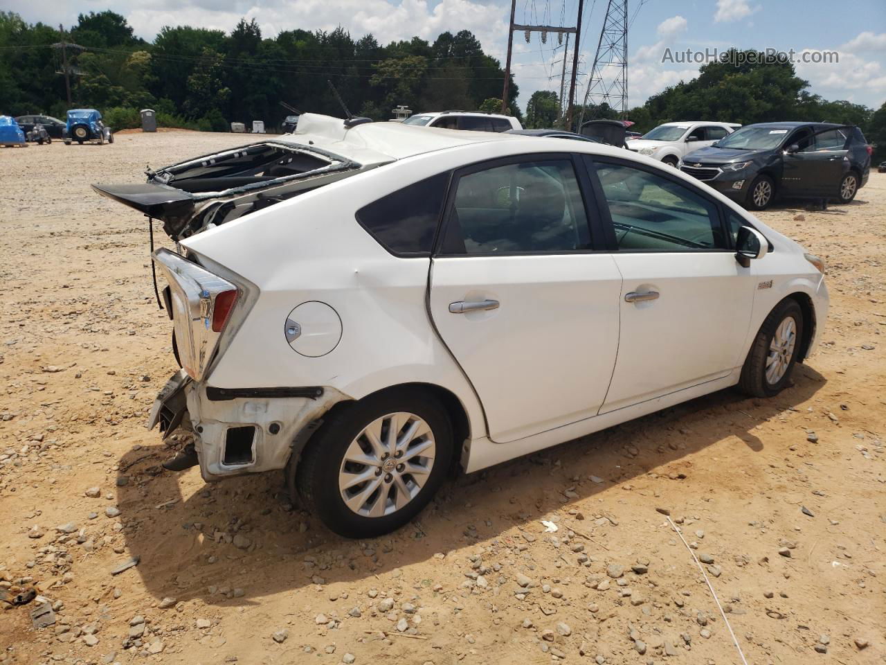 2013 Toyota Prius Plug-in  Белый vin: JTDKN3DP2D3039311